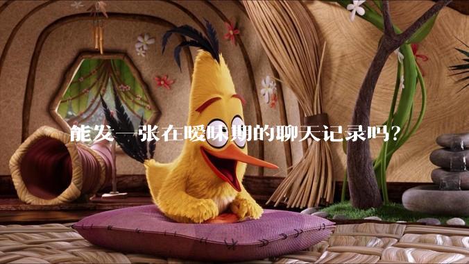 能发一张在暧昧期的聊天记录吗?