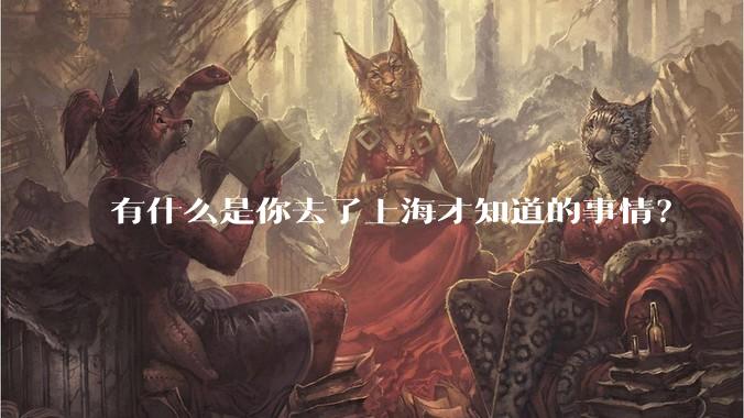 有什么是你去了上海才知道的事情?